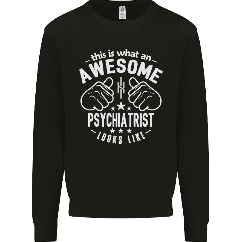 An Awesome Psychiatrist Looks Like Mens Sweatshirt JumperHoodie with Exposed Zipper Edgy Industrial An Awesome Psychiatrist Looks Like Mens Sweatshirt JumperHoodie with Exposed Zipper Edgy Industrial