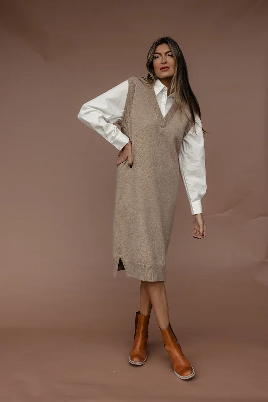 Thing Called Love Layered Sweater Dress Mesh Sweater Canvas Denim