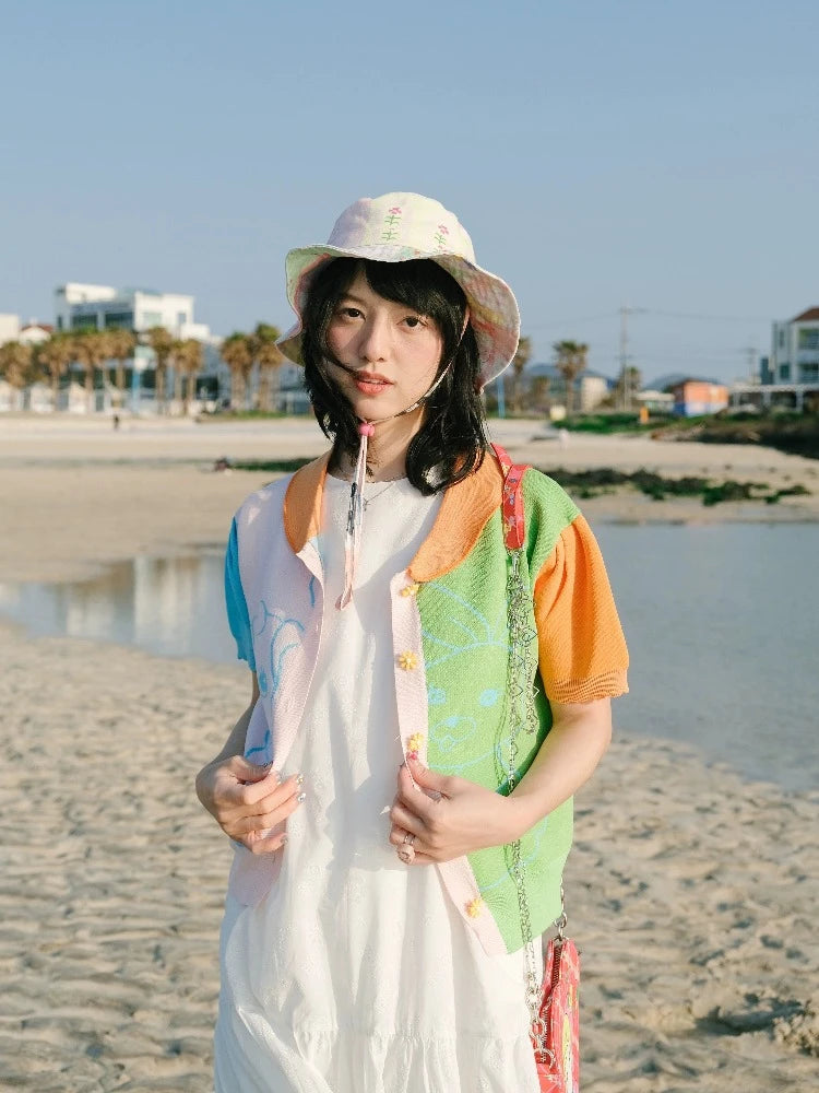 Puff sleeve sweater cardigan【s0000008337】 Transparent Opaque Sheer