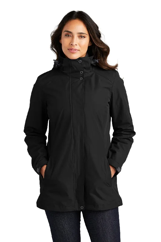Port Authority L123 Ladies All-Weather 3-in-1 Jacket Zip Front Button Front Snap Front Port Authority L123 Ladies All-Weather 3-in-1 Jacket Zip Front Button Front Snap Front