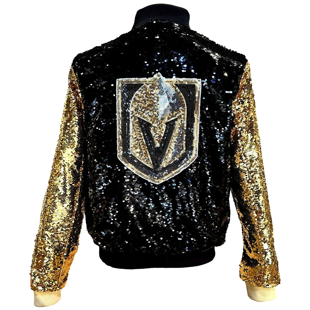 Vegas Golden Knights Women's Cuce Full-Zip Sequin Jacket Denim Jacket Leather Jacket Suede Jacket Vegas Golden Knights Women's Cuce Full-Zip Sequin Jacket Denim Jacket Leather Jacket Suede Jacket