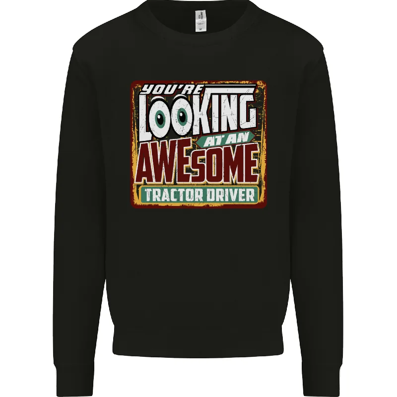 An Awesome Tractor Driver Farmer Farming Mens Sweatshirt JumperHoodie with Relaxed Fit Easy Casual An Awesome Tractor Driver Farmer Farming Mens Sweatshirt JumperHoodie with Relaxed Fit Easy Casual