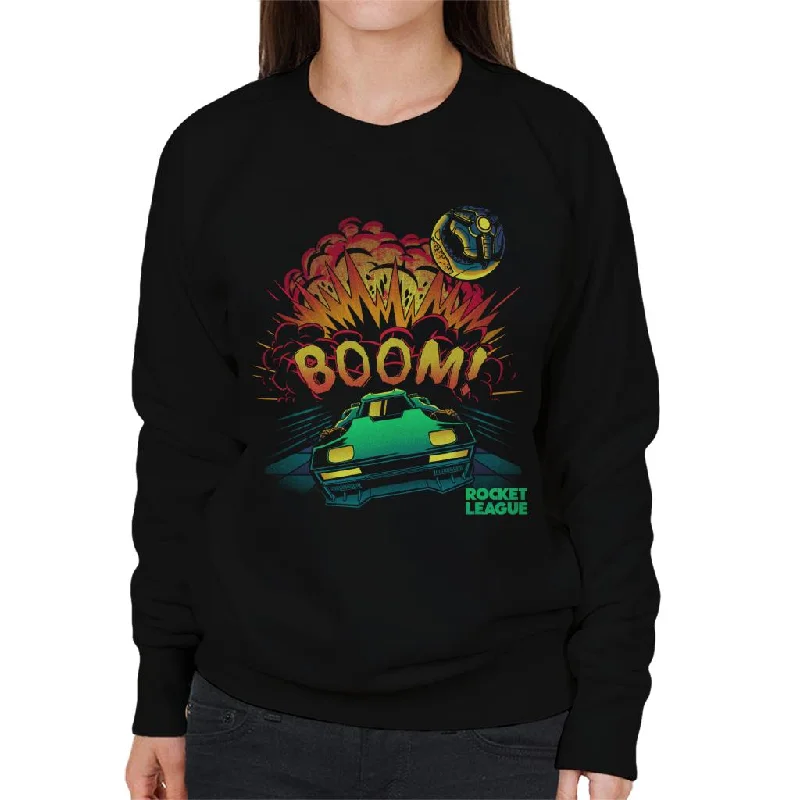 Rocket League Boom Breakout Women's Sweatshirt Hoodie with Ribbed Hem Stretchable Secure