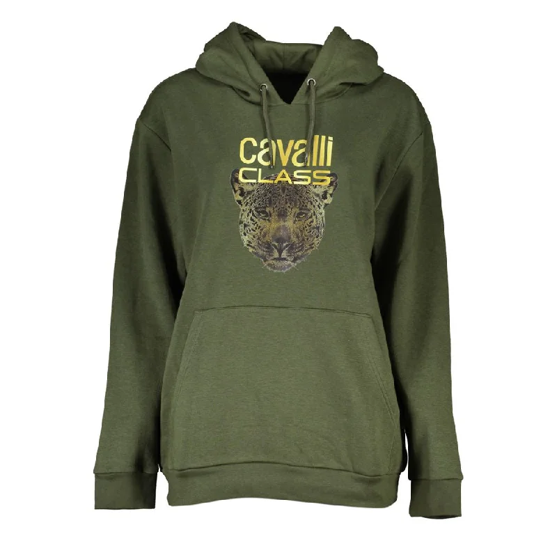 Green Cotton Sweater Fitted Slim Tailored