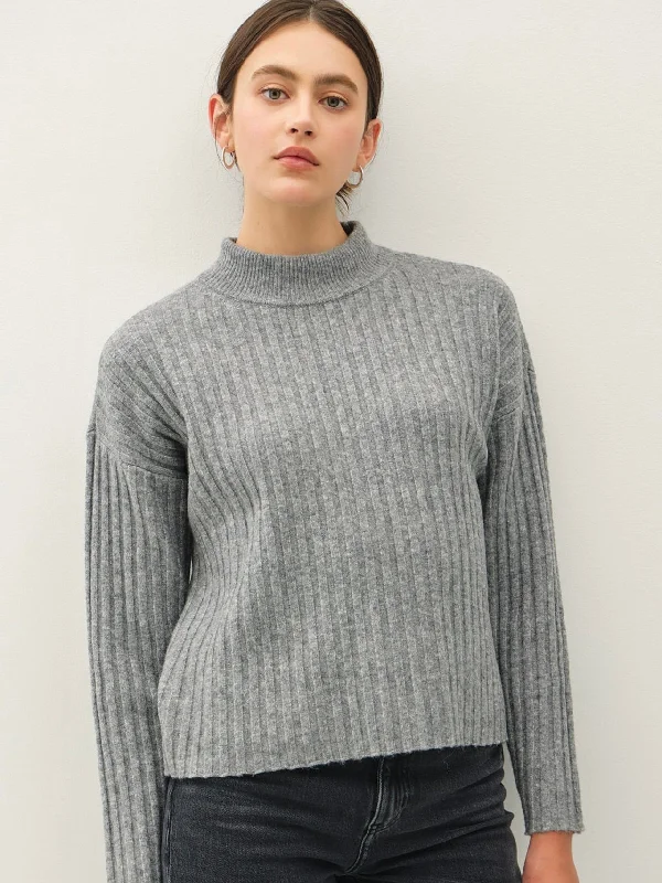 Chunky Ribbed Sweater Plaid Sweater Polka Dot Checkered