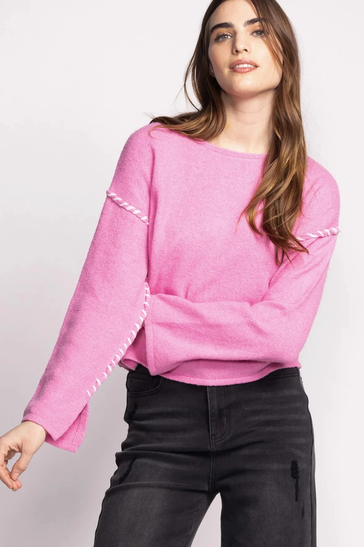 whipstitch sweater Polka Dot Checkered Tartan