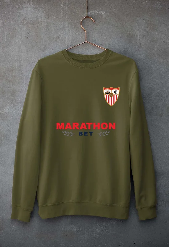 Sevilla FC 2021-22 Unisex Sweatshirt for Men/WomenHoodie with Monochrome Minimalist Simple Sevilla FC 2021-22 Unisex Sweatshirt for Men/WomenHoodie with Monochrome Minimalist Simple