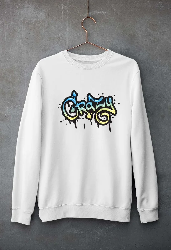 Graffiti Crazy Unisex Sweatshirt for Men/WomenHoodie with Hem Embroidery Detailed Premium Graffiti Crazy Unisex Sweatshirt for Men/WomenHoodie with Hem Embroidery Detailed Premium
