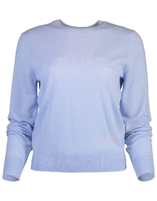 Classic Crew Neck Sweater - Skyblue Neon Metallic Matte