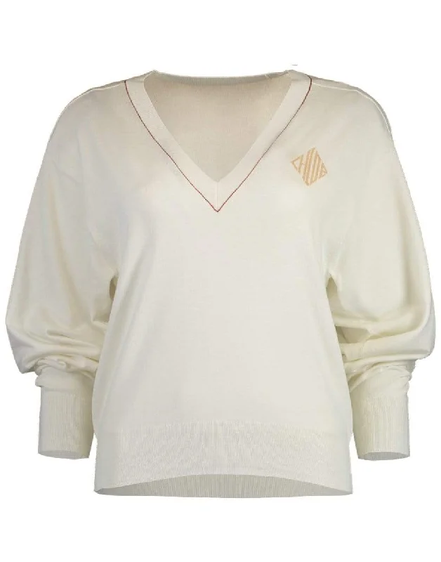 V-Neck Cashmere Sweater Anti-Pilling Anti-Shrink Durable