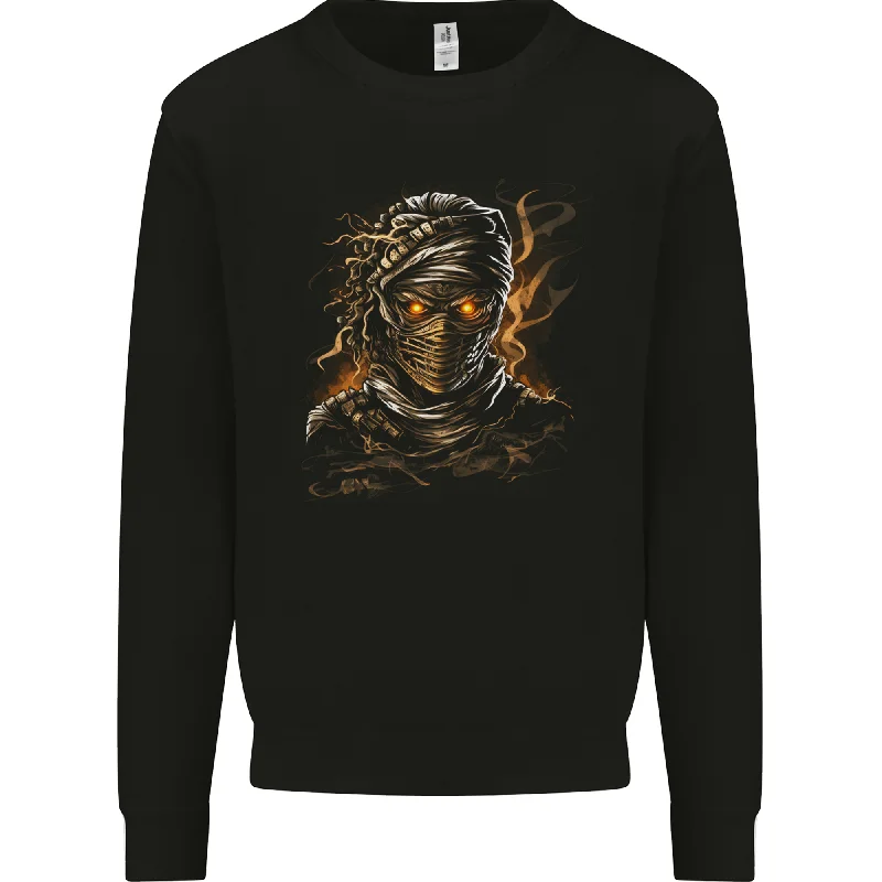An Egyptian Demon Mummy Evil Eyes Mens Sweatshirt JumperHoodie with Side Slits Relaxed Casual An Egyptian Demon Mummy Evil Eyes Mens Sweatshirt JumperHoodie with Side Slits Relaxed Casual
