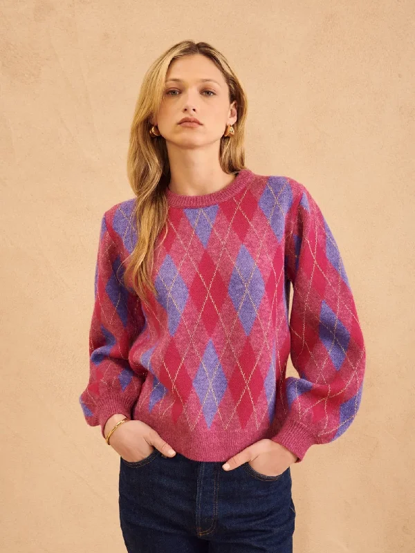 Casey Sweater Houndstooth Herringbone Solid