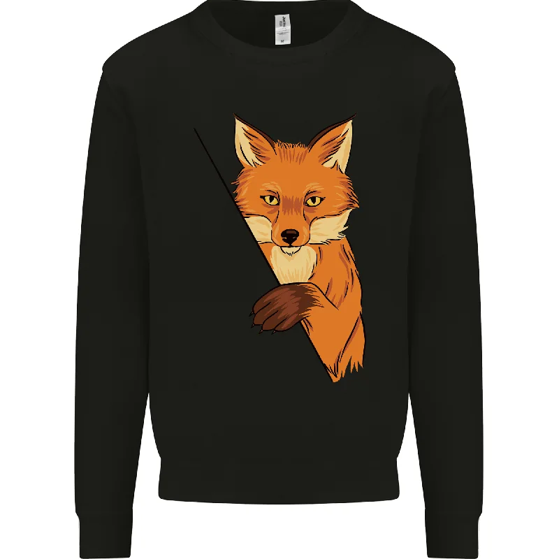 An Orange Fox Illustration Mens Sweatshirt JumperHoodie with Relaxed Fit Easy Casual An Orange Fox Illustration Mens Sweatshirt JumperHoodie with Relaxed Fit Easy Casual