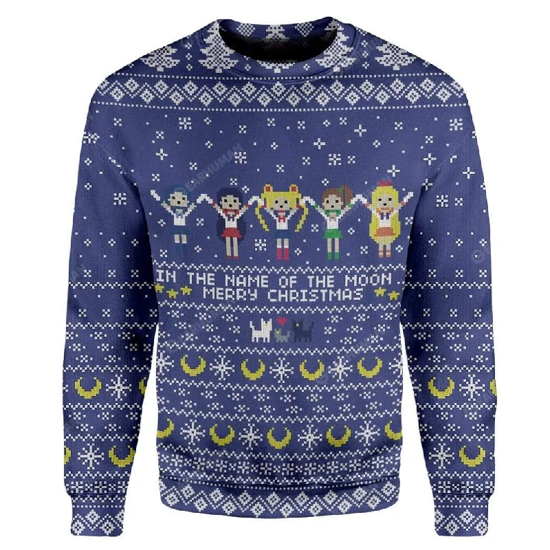 Gearhumans Ugly Sailor Moon Custom Sweater Apparel Oversized Loose Flowy