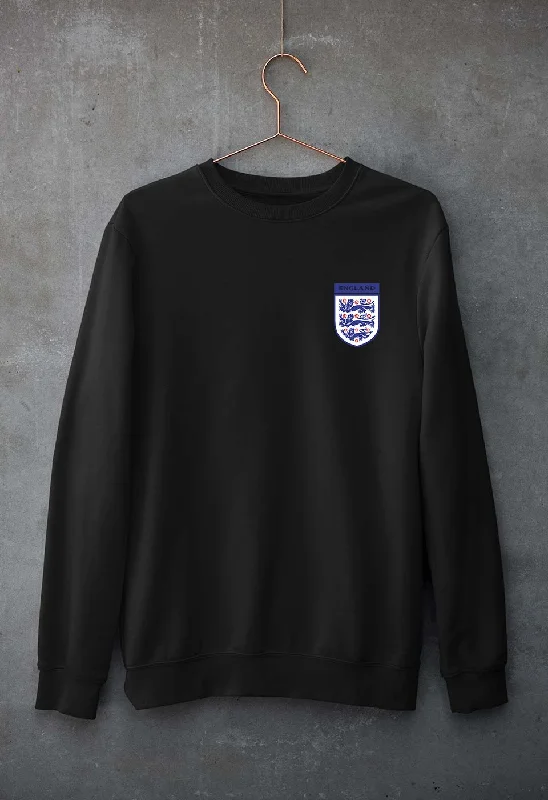 England Football Unisex Sweatshirt for Men/Women Hoodie with Hidden Zipper Minimalist Clean