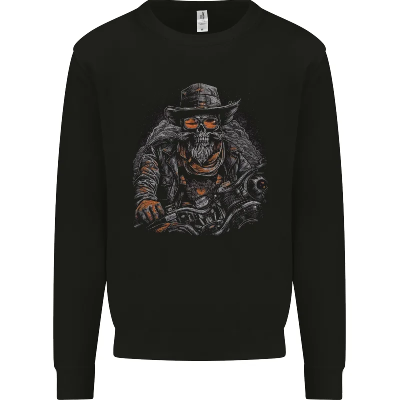 An Old Biker Skull Motorcycle Chopper Mens Sweatshirt JumperHoodie with Neon Bright Vibrant An Old Biker Skull Motorcycle Chopper Mens Sweatshirt JumperHoodie with Neon Bright Vibrant