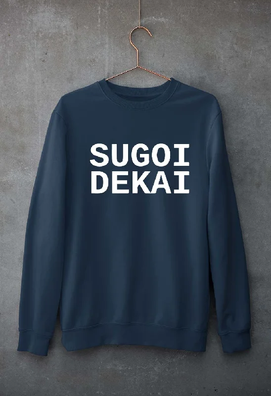 Sugoi Dekai Unisex Sweatshirt for Men/WomenHoodie with Longline Fit Extended Stylish Sugoi Dekai Unisex Sweatshirt for Men/WomenHoodie with Longline Fit Extended Stylish
