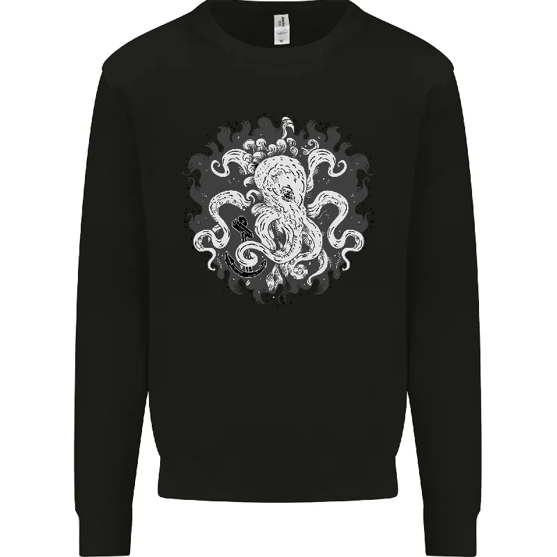 An Octopus in the Deep Ocean Sailor Sailing Mens Sweatshirt JumperHoodie with Sequins Glamorous Eye-catching An Octopus in the Deep Ocean Sailor Sailing Mens Sweatshirt JumperHoodie with Sequins Glamorous Eye-catching