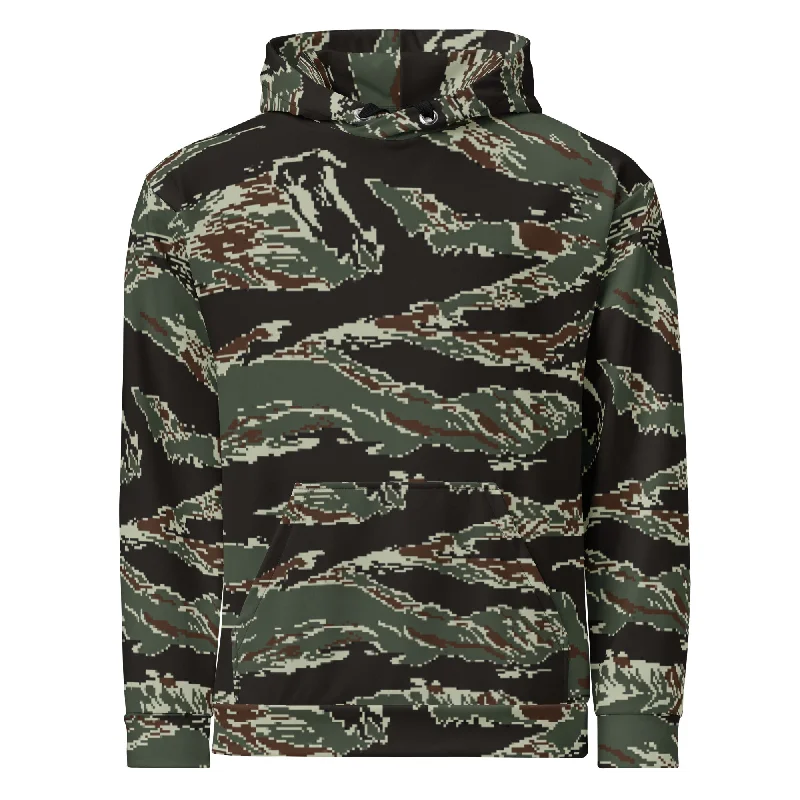 Taiwan ROC Marine Corps Digital Tiger Stripe Camo Hoodie Hoodie with Oversized Fit Loose Comfortable