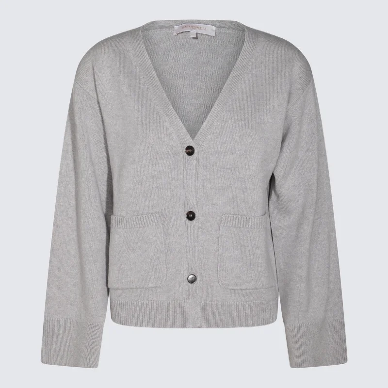 Antonelli Firenze Sweaters Light Grey Mesh Sweater Canvas Denim