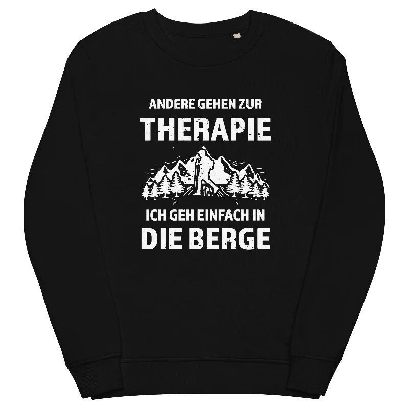 Therapie Ich geh einfach in die Berge - Unisex Premium Organic Sweatshirt Hoodie with Relaxed Fit Easy Casual