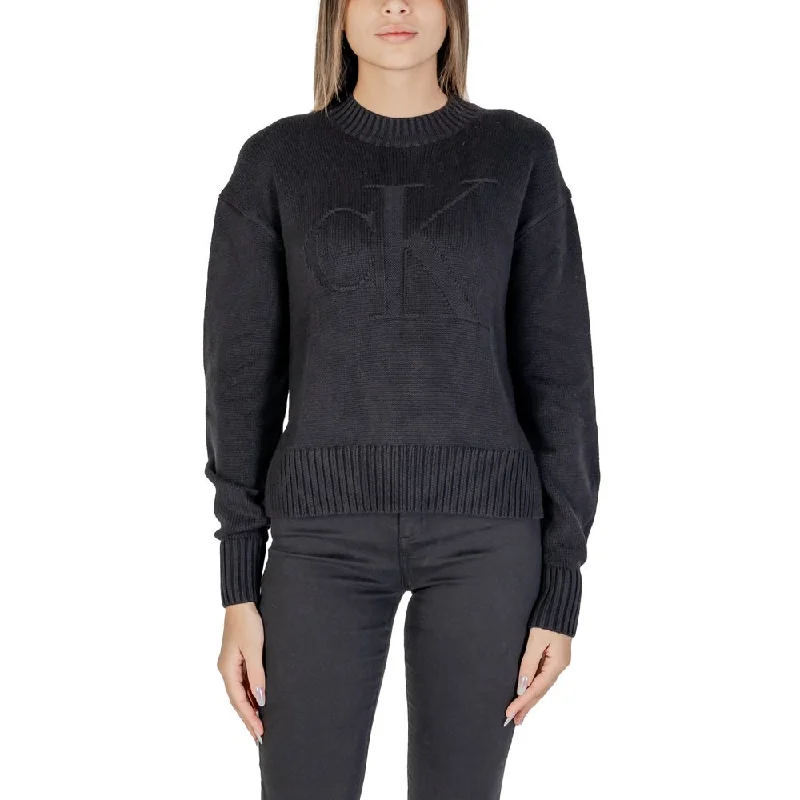 Black Organic Cotton Sweater Houndstooth Herringbone Solid
