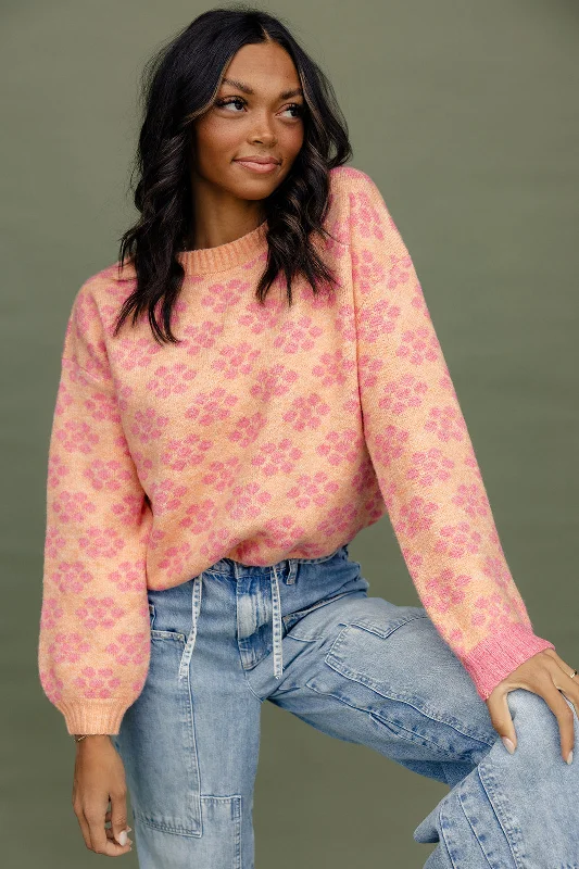 Flip The Script Floral Sweater Stylish Fashionable Trendy