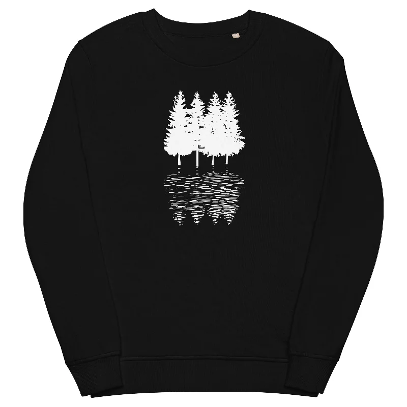 Bäume - Unisex Premium Organic Sweatshirt Hoodie with Applique Textured Unique