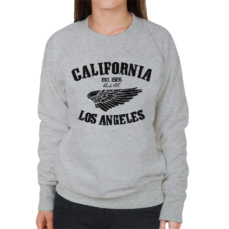 Route 66 California Wing Women's Sweatshirt Hoodie Crop Top Short Trendy