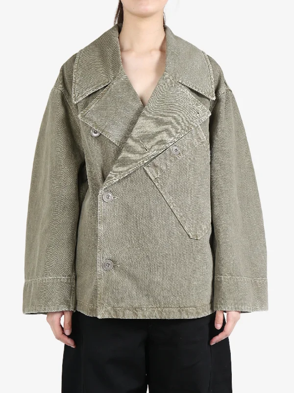 LEMAIRE - Women Dispatch Jacket One-Shoulder Jacket Off-the-Shoulder Jacket Asymmetrical Jacket LEMAIRE - Women Dispatch Jacket One-Shoulder Jacket Off-the-Shoulder Jacket Asymmetrical Jacket