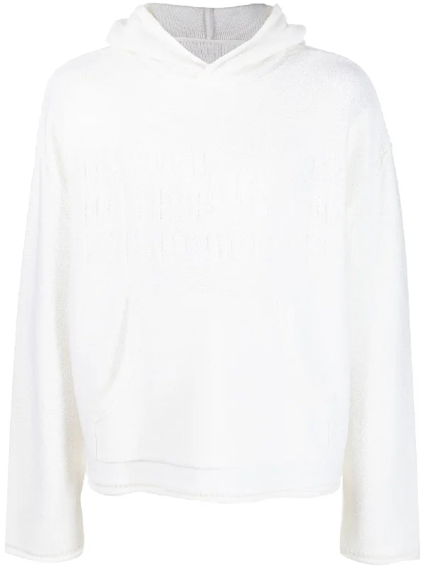 Mm6 Maison Margiela Sweaters White Front Pockets Side Pockets Patch Pockets