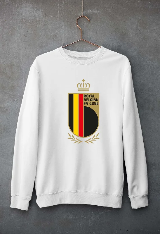 Belgium Football Unisex Sweatshirt for Men/Women Hoodie with Half-Zip Sporty Casual