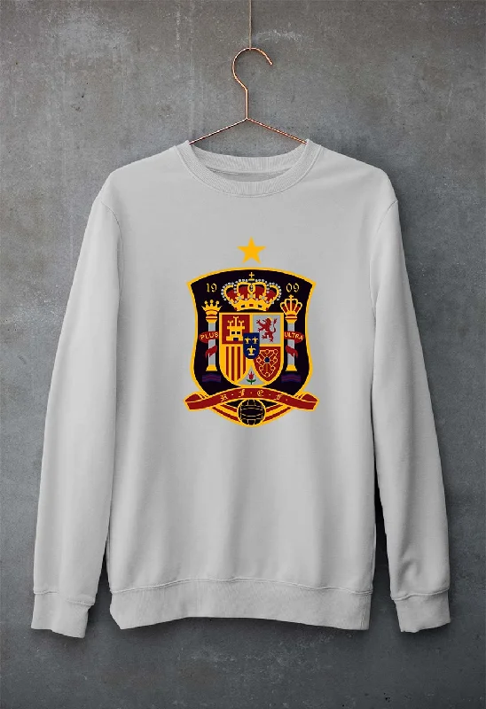 Spain Football Unisex Sweatshirt for Men/Women Hoodie with Gradient Ombre Colorful