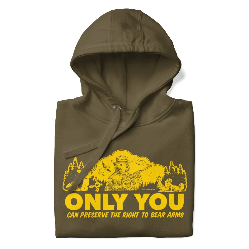 Only You Can Protect the Right to Bear Arms Hoodie Sweatshirt Hoodie with Hood Adjustable Protection