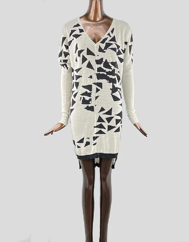DAGMAR Hi-Low Sweater Dress - Small Velvet Chenille Corduroy