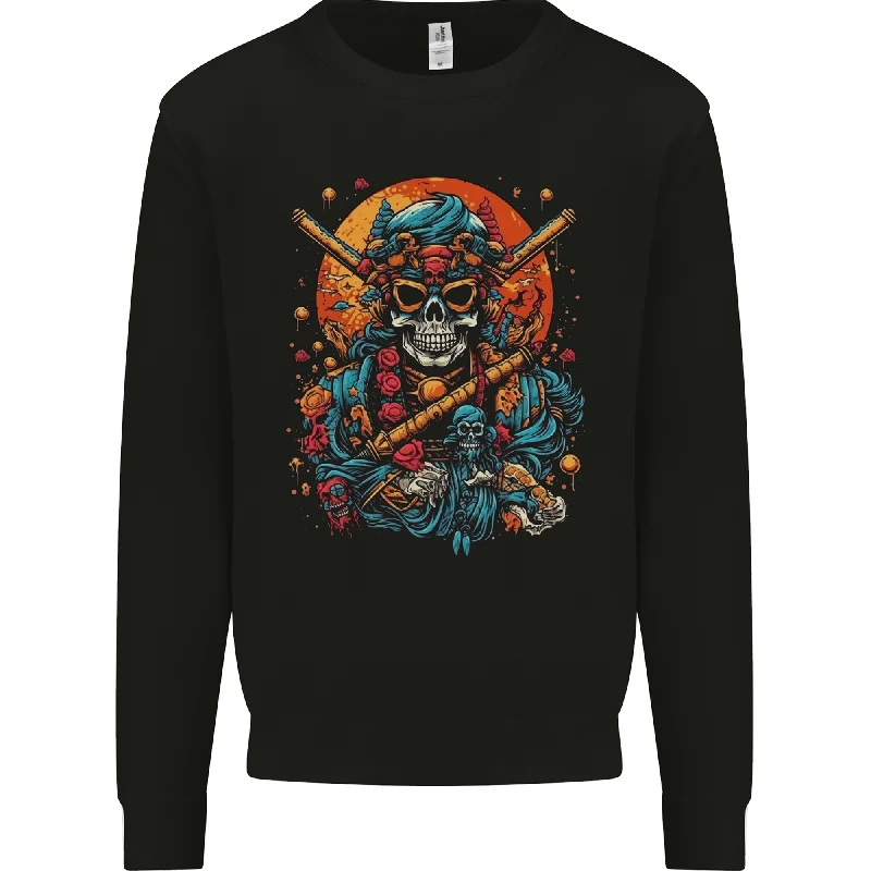 An Oriental Samurai Skull MMA Martial Arts Mens Sweatshirt JumperHoodie with Drop Shoulder Relaxed Streetwear An Oriental Samurai Skull MMA Martial Arts Mens Sweatshirt JumperHoodie with Drop Shoulder Relaxed Streetwear