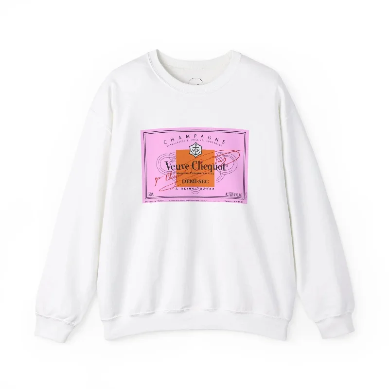 Veuve Rose Heavy Blend™ Crewneck Sweatshirt Hoodie with Lining Warm Insulated