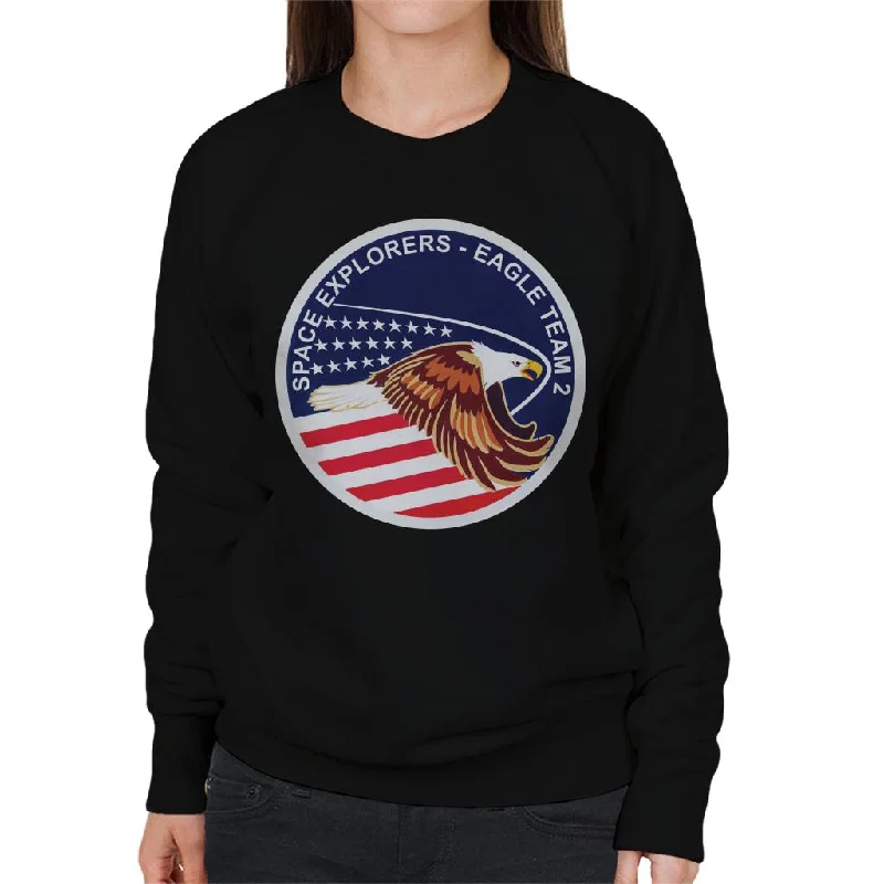 NASA STS 51I Space Shuttle Discovery Mission Patch Women's Sweatshirt Hoodie with Camouflage Military Edgy