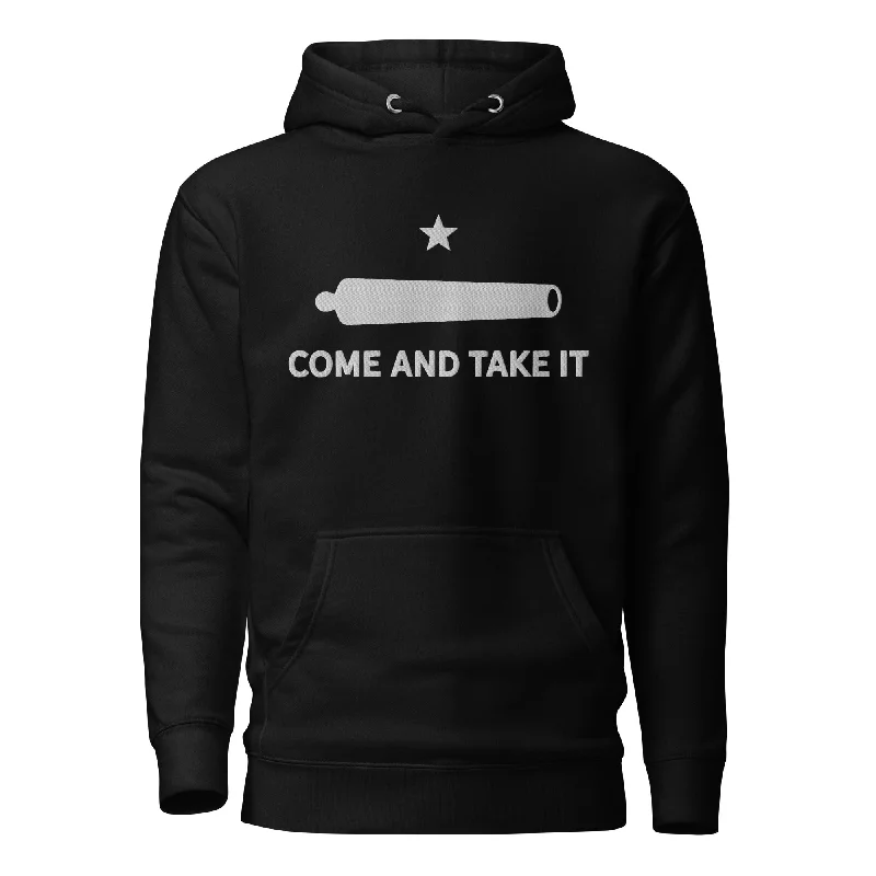 Gonzales Come and Take It Embroidered Hoodie Hoodie with Hem Contrast Bold Stylish