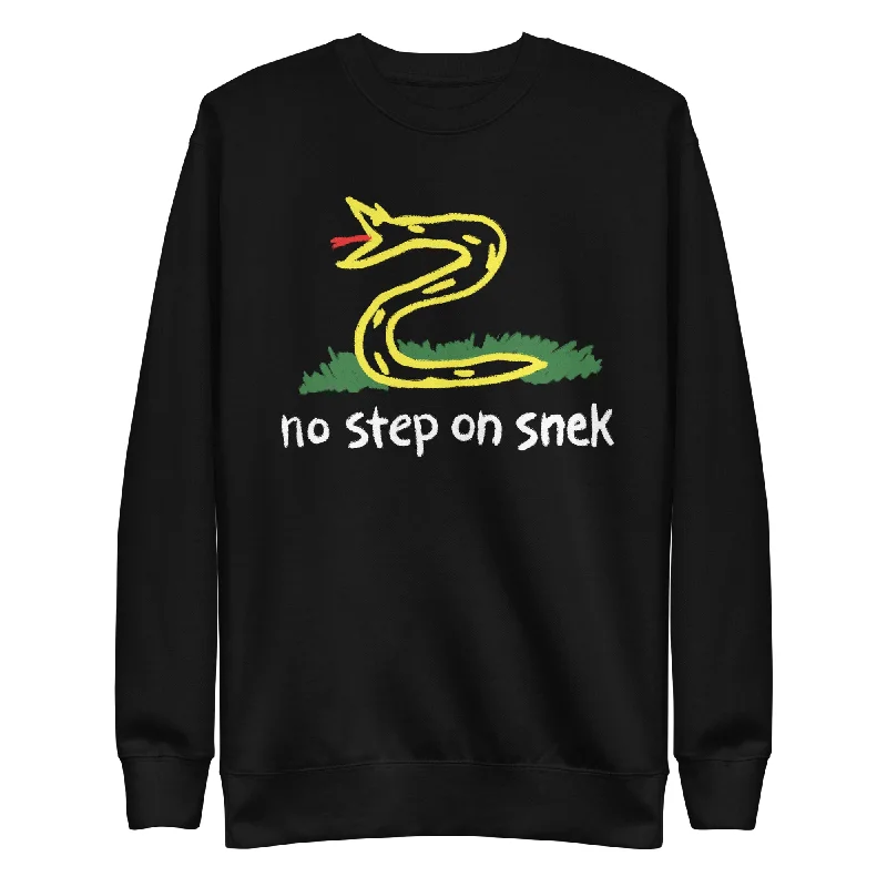 No Step On Snek Crewneck Sweatshirt Hoodie with Back Slit Movement Comfort