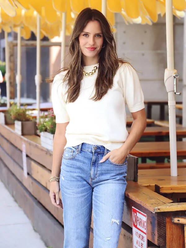 Cara Sweater Top Collared Crew Neck Turtle Neck