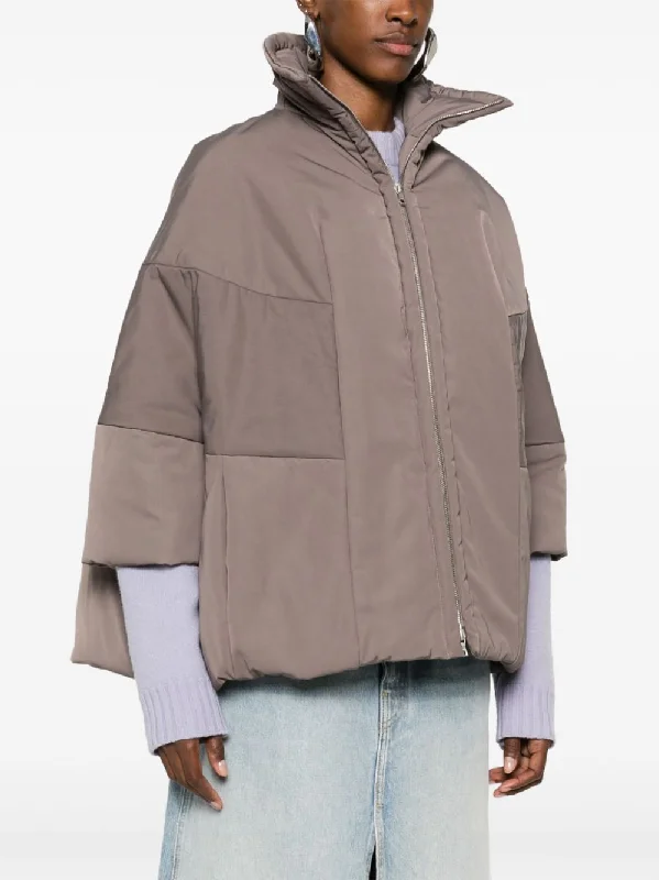 DRIES VAN NOTEN - Women Drop Shoulder Funnel Jacket Fleece Jacket Down Jacket Feather Jacket DRIES VAN NOTEN - Women Drop Shoulder Funnel Jacket Fleece Jacket Down Jacket Feather Jacket