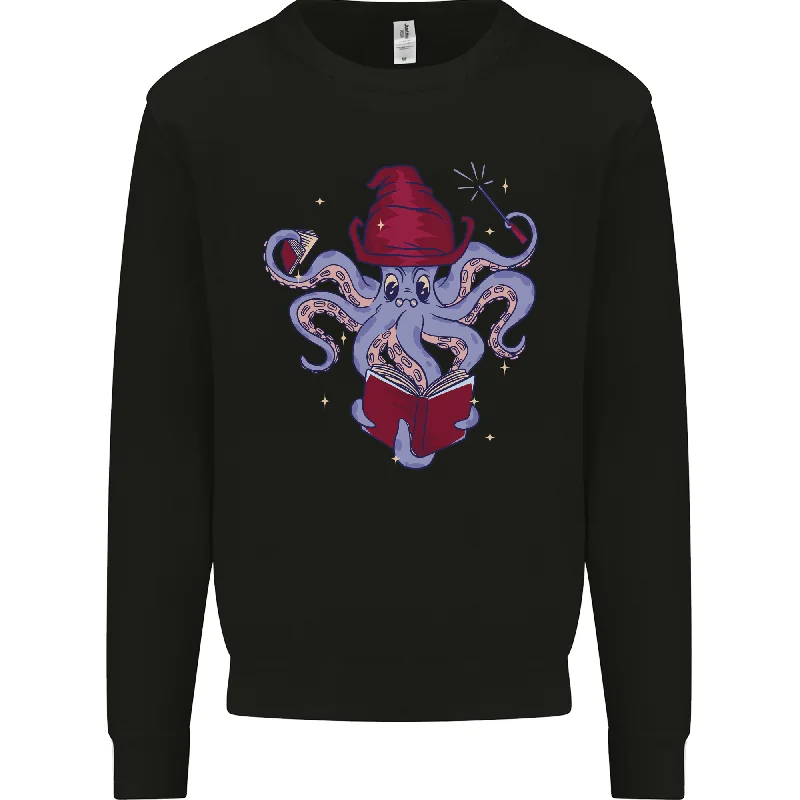 An Octopus Wizard Magic Magician Mens Sweatshirt JumperHoodie with Gradient Ombre Colorful An Octopus Wizard Magic Magician Mens Sweatshirt JumperHoodie with Gradient Ombre Colorful
