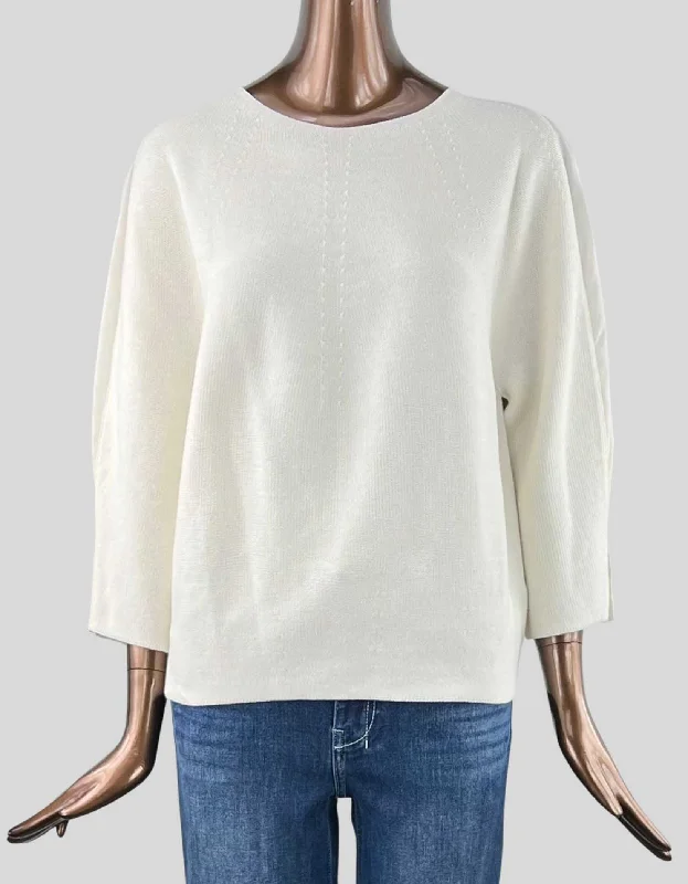 PAUL STUART Bateau Neckline Sweater - 8 US Neon Metallic Matte