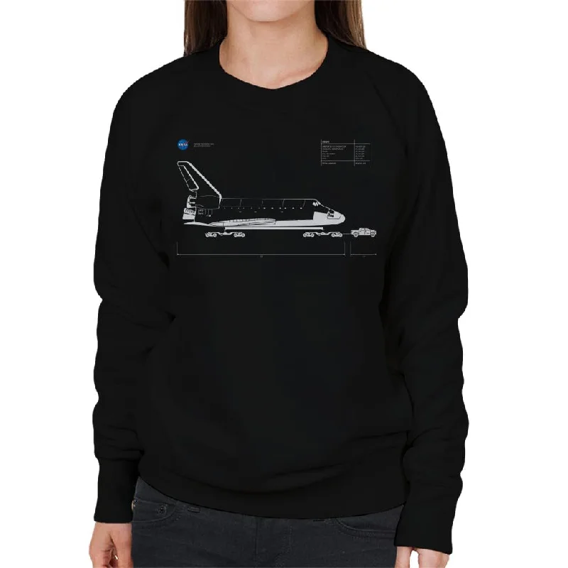 NASA Space Shuttle Weight Diagnostic Women's Sweatshirt Graphic Hoodie Design Print