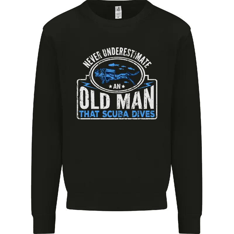 An Old Man That Scuba Dives Diver Diving Mens Sweatshirt JumperHoodie with Bell Sleeves Flared Feminine An Old Man That Scuba Dives Diver Diving Mens Sweatshirt JumperHoodie with Bell Sleeves Flared Feminine