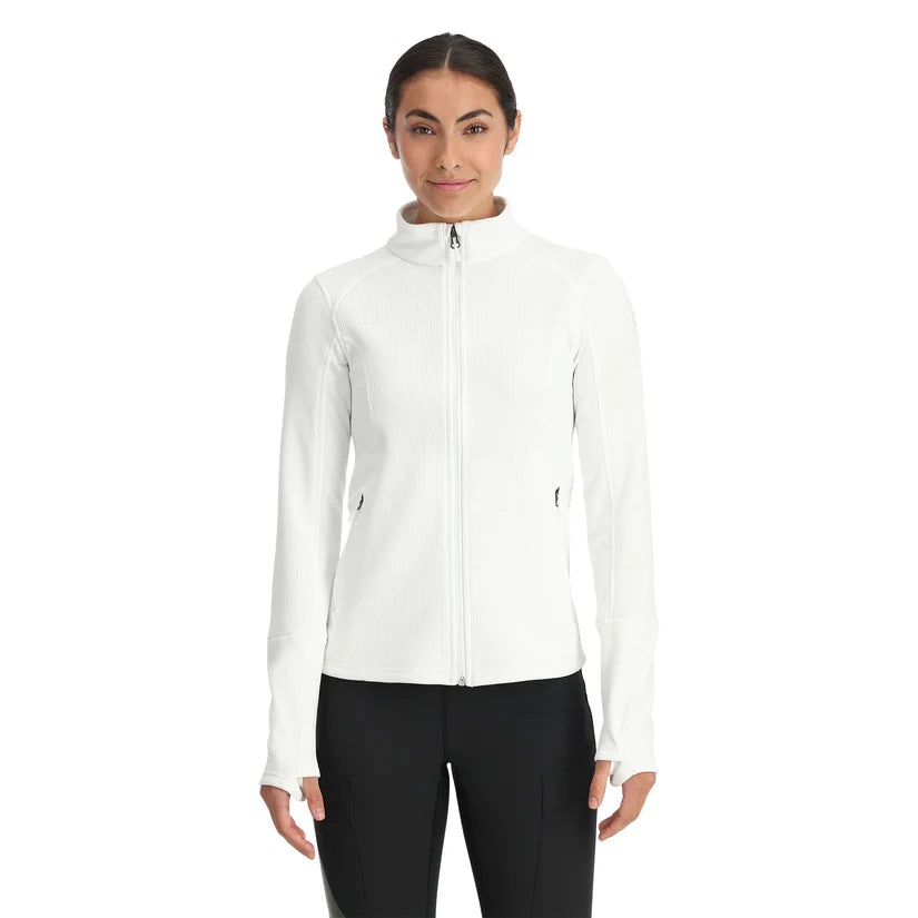 Spyder Women's Bandita Full Zip Sweater Jacket Boat Neck Shawl Collar Notched Collar
