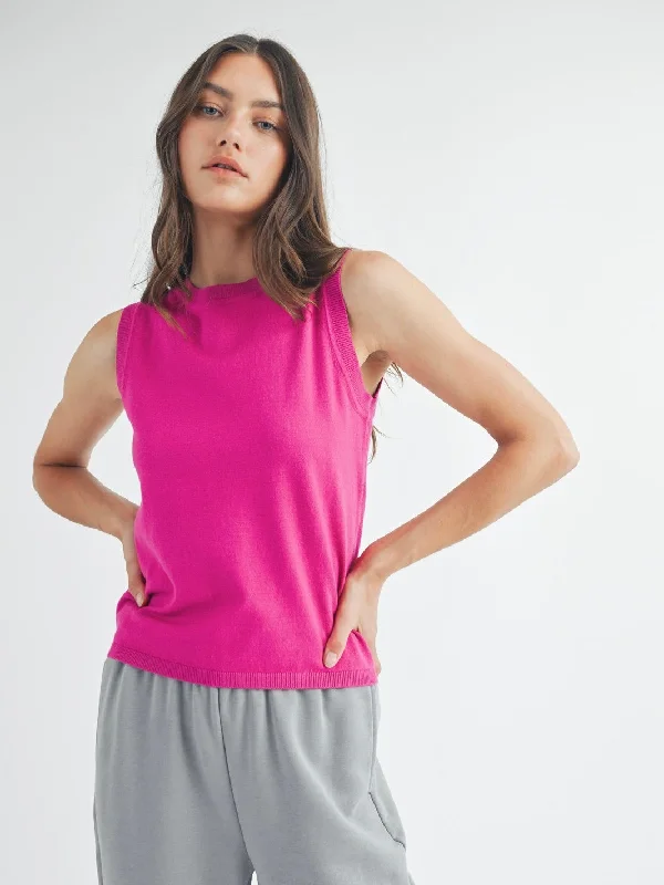 Pammy Basic Sweater Tank Hooded Caped Shawl Collar