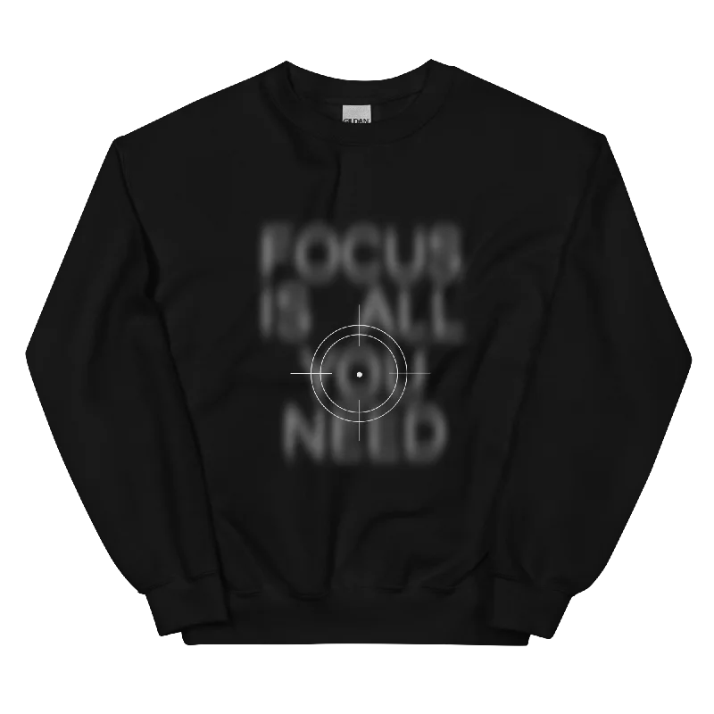 Focus Unisex Sweatshirt Hoodie with Lace Feminine Delicate