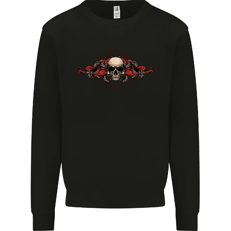 A Skull With Tentacles Mens Sweatshirt Jumper Hooded Sweatshirt Casual Wear Street Style